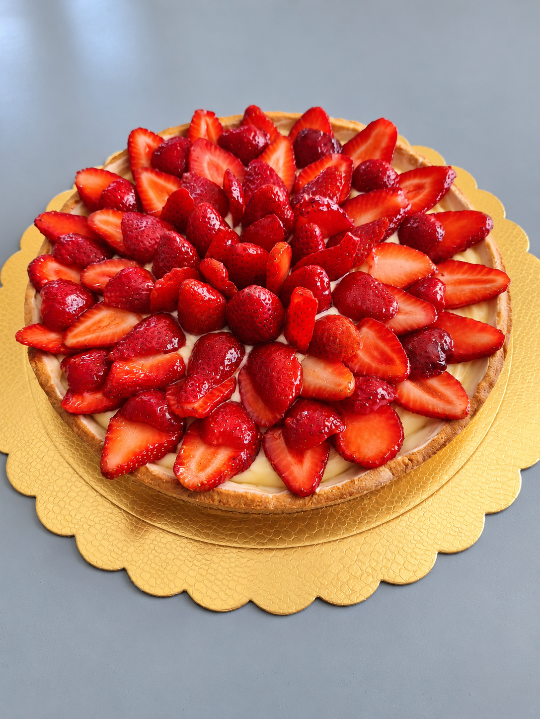 Strawberry and Pastry Cream Tart